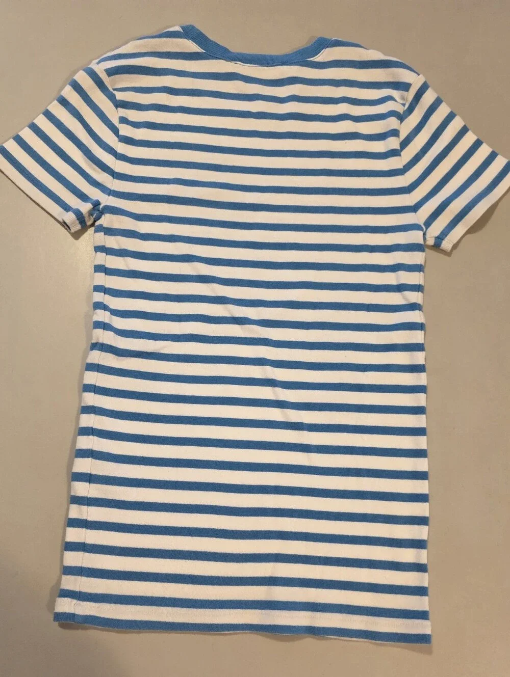 Ralph Lauren Boys Striped Polo T‑Shirt Blue White Classic Pony Logo Size M